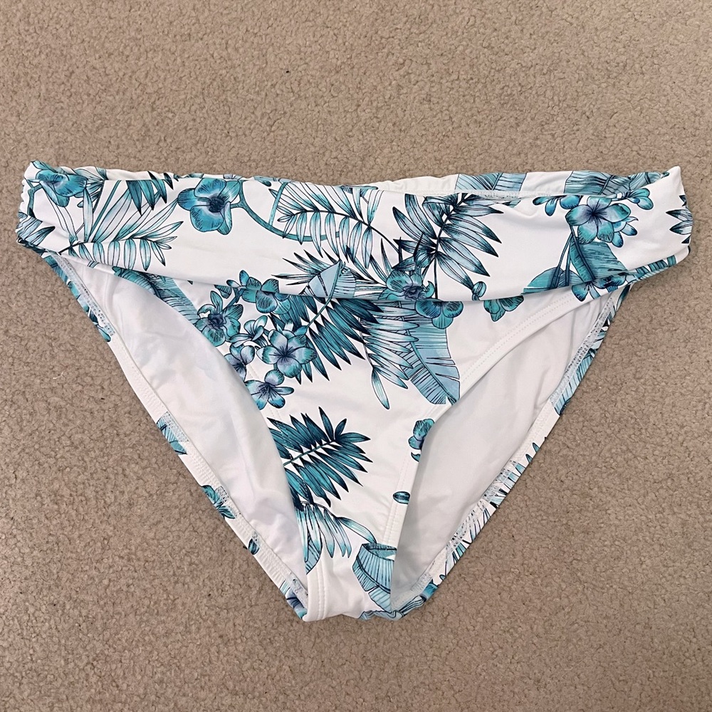 NWOT La Blanca Tranquility Aquamarine Hipster Swim Bottoms